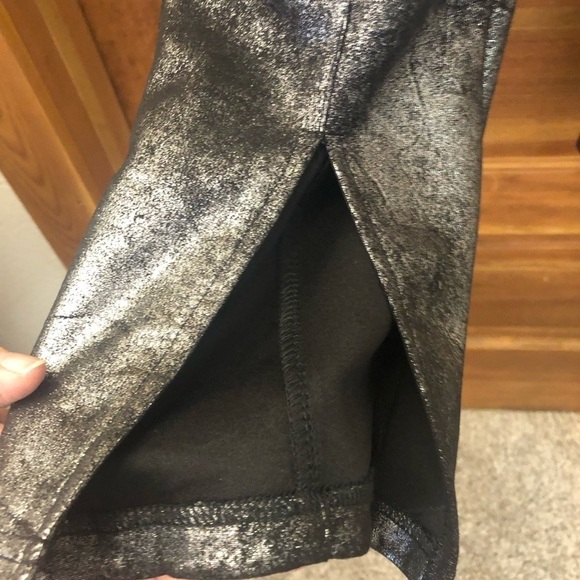 Jolie & Joy/ NWT/ pull on pants/ black and silver shimmer/ L - Picture 3 of 14